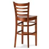 30" LADDER BACK WOODEN BAR STOOL