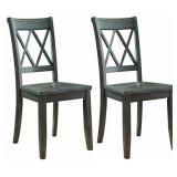 ASHLEY WOOD DINING CHAIRS *2 IN TOTAL;