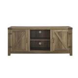58" BARN DOOR TV STAND (NOT ASSEMBLED/IN BOX)