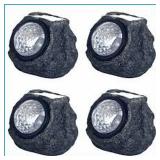 4PCS SET SOLAR ROCK LANDSCAPING LIGHT