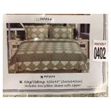 HOME SENSE 3-PIECE MICROFIBER QUILT SET *KING/