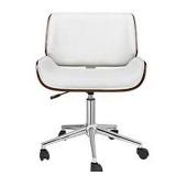 PORTHOS HOME PADDED CURVED OFFICE CHAIR WHITE