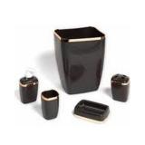 5 PIECE BATH ENSEMBLE WITH CHROME TRIM