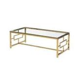 SAGEBROOK GLASS COCKTAIL TABLE *NOT ASSEMBLED*