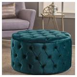 TUFTED ROUND OTTOMAN