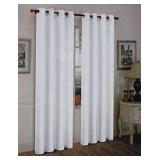 SOLID WHITE GROMMET CURTAIN 58 X 84' SOLID WHITE GROMMET CURTAIN 58 X 84'