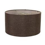 CHOCLATE BURLAP SHALLOW DRUM LAMPSHADE CHOCLATE BURLAP SHALLOW DRUM LAMPSHADE