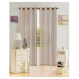 K-HOME 2-PACK GOLD COLORED SHEER CURTAIN PANEL SET K-HOME 2-PACK GOLD COLORED SHEER CURTAIN PANEL SET