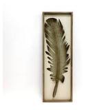METALLIC FEATHER FRAMED WALL ART DECOR METALLIC FEATHER FRAMED WALL ART DECOR