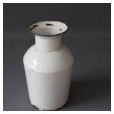 AUGUST GROVE ANTIQUE WHITE METAL TABLE VASE AUGUST GROVE ANTIQUE WHITE METAL TABLE VASE