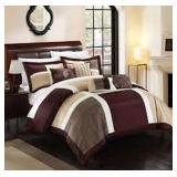 CHIC HOME ALLETA 7 PIECE COMFORTER SET QUEEN CHIC HOME ALLETA 7 PIECE COMFORTER SET QUEEN