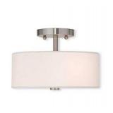 LIVEX BRIGHTON 2 LIGHT 11 INCH BRUSHED NICKEL LIVEX BRIGHTON 2 LIGHT 11 INCH BRUSHED NICKEL