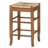 SQUARE RUSH COUNTER STOOL OAK SQUARE RUSH COUNTER STOOL OAK