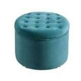 ROUND OTTOMAN TEAL(NOT ASSEMBLED) ROUND OTTOMAN TEAL(NOT ASSEMBLED)