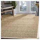 SAFAVIEH BASKETWEAVE NATURAL IVORY SUMMER SEAGRASS SAFAVIEH BASKETWEAVE NATURAL IVORY SUMMER SEAGRASS