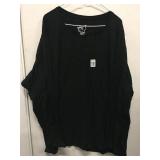 JUST MY SIZE V NECK LONG SLEEVE BLACK 5X JUST MY SIZE V NECK LONG SLEEVE BLACK 5X