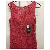 ADRIANNA PAPELL SIZE 6 WOMENS RED LACE DRESS ADRIANNA PAPELL SIZE 6 WOMENS RED LACE DRESS