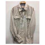 WRANGLER AUTHENTICS KHAKI BUTTON UP LARGE WRANGLER AUTHENTICS KHAKI BUTTON UP LARGE