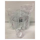 SET OF 4 PLASTIC GLASSES