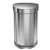 SIMPLEHUMAN 15LITER/12GALLON STAINLESS TRASH CAN