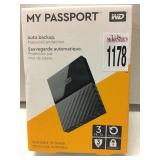 WD MY PASSPORT 3 TB PORTABLE HARD DRIVE