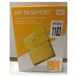 WD MY PASSPORT 2 TB PORTABLE HARD DRIVE