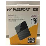 WD MY PASSPORT 3TB PORTABLE HARD DRIVE