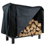 STEEL FIREWOOD LOG RACK W/ COVER(NOT ASSEMBLED)