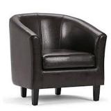 SIMPLE HOME AUSTIN TUB CHAIR DARK BROWN