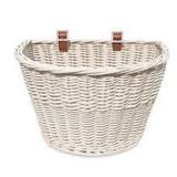 FRONT HANDLEBAR WICKER BIKE BASKET