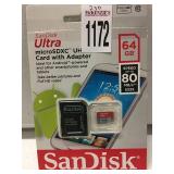 SANDISK ULTRA MICRO SD 64 GB (IN SHOWCASE)