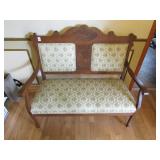 WALNUT SETTEE / TAPASTERY UPH. APPROX. WALNUT SETTEE / TAPASTERY UPH. APPROX.