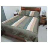 INLAID WALNUT DOUBLE BED / COMFORTER / INLAID WALNUT DOUBLE BED / COMFORTER /