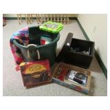 PLASTIC CONTAINER / OTTOMAN / ASSORTED MISC. PLASTIC CONTAINER / OTTOMAN / ASSORTED MISC.