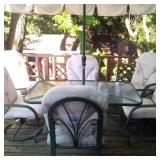 PATIO TABLE / UMBRELLA / (2) SWIVEL CHAIRS / PATIO TABLE / UMBRELLA / (2) SWIVEL CHAIRS /