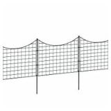 ZIPPITY 25' TALL BLACK METAL GARDEN FENCE 5-PANELS ZIPPITY 25' TALL BLACK METAL GARDEN FENCE 5-PANELS