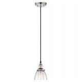 NUVO VINTAGE 1-LIGHT POLISHED NICKEL PENDANT