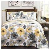 LEAH REVERSIBLE QUILT 3 PC SET FULL/QUEEN