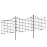 TALL BLACK METAL GARDEN FENCE (NOT ASSEMBLED)