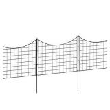 TALL BLACK METAL GARDEN FENCE (NOT ASSEMBLED)