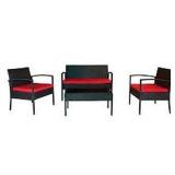 TEA SET 4 PIECE WICKER SET (NOT ASSEMBLED) TEA SET 4 PIECE WICKER SET (NOT ASSEMBLED)