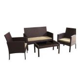 SOPHIA 4 PIECE SOFA SET WITH CUSHION (NOT SOPHIA 4 PIECE SOFA SET WITH CUSHION (NOT