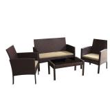 SOPHIA 4 PIECE SOFA SET WITH CUSHION (NOT