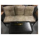 RESIN WICKER WITH CUSHIONS & COFFEE TABLE RESIN WICKER WITH CUSHIONS & COFFEE TABLE