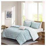 MADISON PARK 5PC DUVET COVER SET FULL/QUEEN