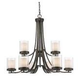 Z-LITE 9-LIGHT CHANDELIER OLDE BRONZE Z-LITE 9-LIGHT CHANDELIER OLDE BRONZE