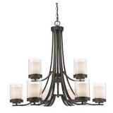 Z-LITE 9-LIGHT CHANDELIER OLDE BRONZE