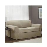 BOX CUSHION SOFA SLIPCOVER SAND