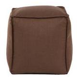 SQUARE POUF STERLING CHOCOLATE OTTOMAN