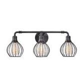 KENROY HOME CAGNEY 3-LIGHT BLACK BATH VANITY LIGHT KENROY HOME CAGNEY 3-LIGHT BLACK BATH VANITY LIGHT